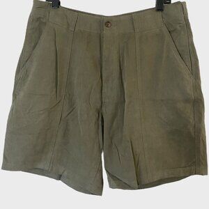 Tommy Bahama Survivor 8'' Shorts Olive Green Men's Size 35 Casual Outdoors